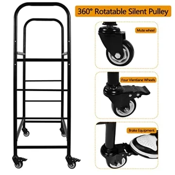 ExGizmo Adjustable Mobile Tire Rack Heavy Duty Steel Storage