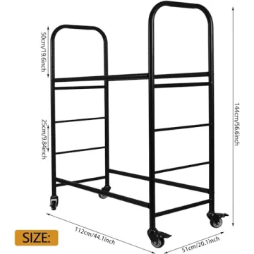 ExGizmo Adjustable Mobile Tire Rack Heavy Duty Steel Storage