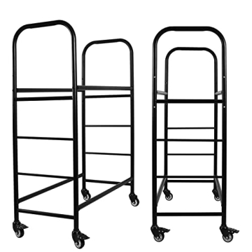 ExGizmo Adjustable Mobile Tire Rack Heavy Duty Steel Storage