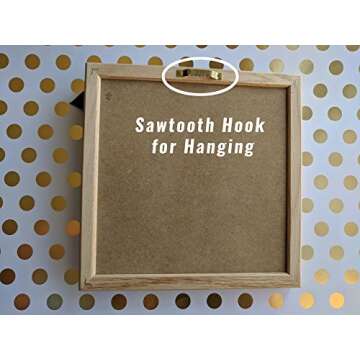 Pink Felt Letter Board 10x10 Inches – Changeable Message Board Includes Pink Felt Flower, 335 White Letters & Emojis, 126 Shiny Gold Letters & Emojis, Wall Hanging Hook, Oak Frame, & Canvas Bag