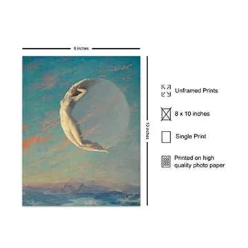 Enchanting Moon Goddess Wall Art for Celestial Decor