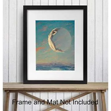 Moon Goddess Wall Decor for Boho and Mystic Styles