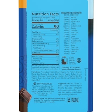 Sunwarrior Vegan Protein Powder Plant-Based Organic Protein