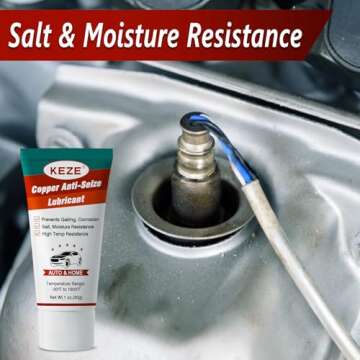 Keze Anti Seize Grease Copper Brakes Grease Lubricant Prevent Rust and Corrosion High Temperature Resistant Automotive Lubrication for Spark Plug Caliper Pin Bolts and Nuts, 1 Oz-1 Pack