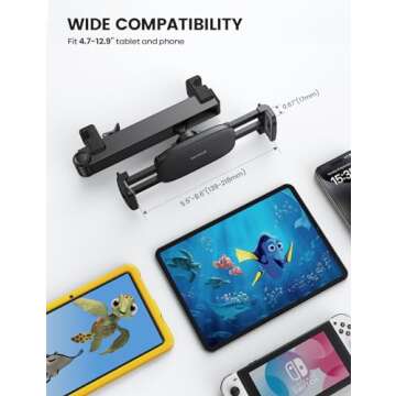 Lamicall Car Headrest Tablet Holder for iPad & Galaxy