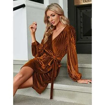 BerryGo Velvet Mini Dress for Cocktail Parties & Weddings