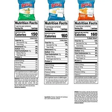 Ruffles Potato Chips Variety Pack - 40 Count for Snacking!