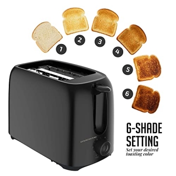 OVENTE Electric 2 Slice Toaster with 6 Settings