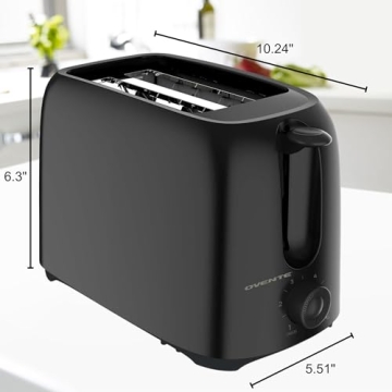 OVENTE Electric 2 Slice Toaster with 6 Settings