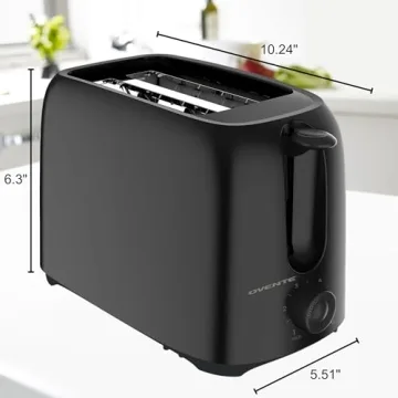 OVENTE Electric 2 Slice Toaster with 6 Settings