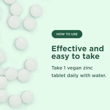 Yuve Natural Vegan Zinc Supplements 50mg, Immune Support, Fast Relief from Colds and Flu, Acne Free Skin, Healthy Hormone Levels, Non-GMO, Gluten & Sugar Free - 100 Vegetarian Tablets