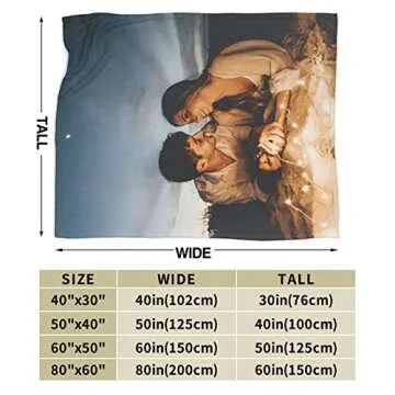 Custom Photo Blanket Personalized Fleece Throw 50"x40"