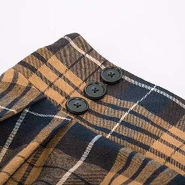 Chic Plus Size Plaid A-Line Flared Skirt for Women