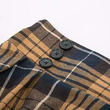 Chic Plus Size Plaid A-Line Flared Skirt for Women