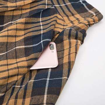 Chic Plus Size Plaid A-Line Flared Skirt for Women