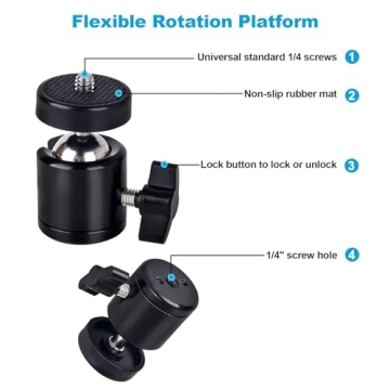 NexiGo Mini Tripod for Phone and Camera, Lightweight