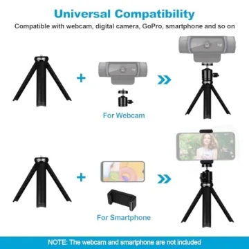 NexiGo Mini Tripod for Phone and Camera, Lightweight