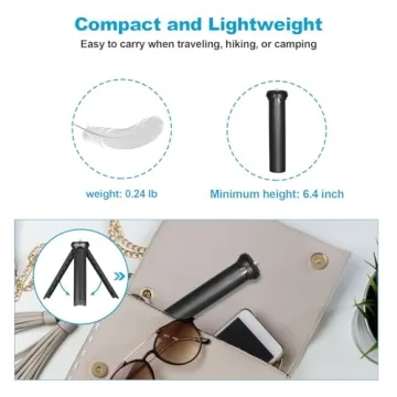 NexiGo Mini Tripod for Phone and Camera, Lightweight