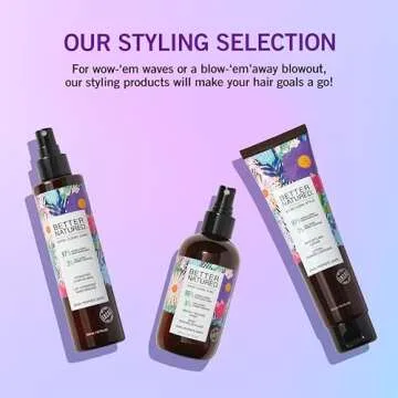 Better Natured Heat-Styling Blow Dry Lotion for Anti-Frizz Hair Treatment - contains Coconut, Tahitian Palm, and White Orchid, 5.1 Fl Oz