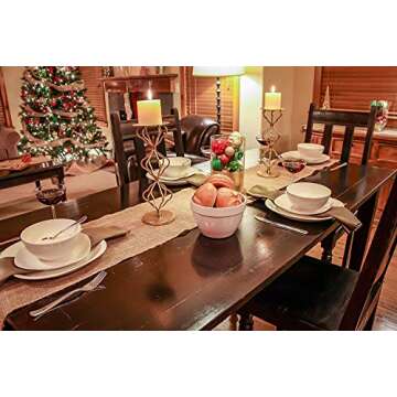 14" x 10yd NO-FRAY Burlap Roll ~ 3 - 5 Table Runners ~ Natural Long Fabric with Finished Edges. Perfect for Weddings, Placemats, Crafts. Decorate Without The Mess!