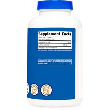 Nutricost R-Alpha Lipoic Acid 100mg, 240 Capsules - Vegan