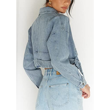 Chouyatou Jean Shacket Jacket for Stylish Comfort