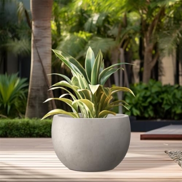 Kante 19.9" Concrete Planter for Indoor Outdoor Use