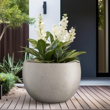 Kante 19.9" Concrete Planter for Indoor Outdoor Use