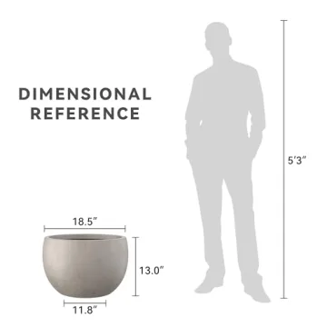 Kante 19.9" Concrete Planter for Indoor Outdoor Use