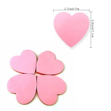 Cute Heart Sticky Notes for School Office Home Use