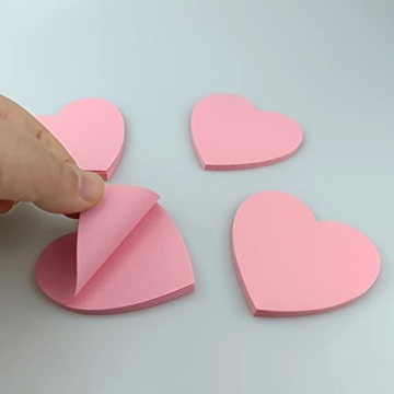 Cute Heart Sticky Notes for School Office Home Use