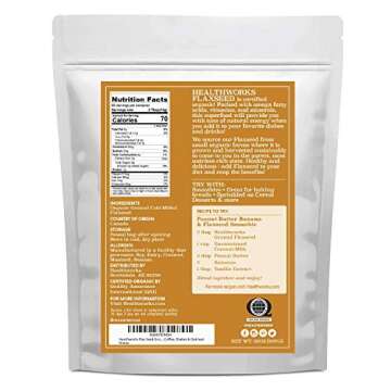 Healthworks Flax Seed Ground Powder Cold Milled Raw Organic (32 Ounces / 2 Pounds) | All-Natural | C...
