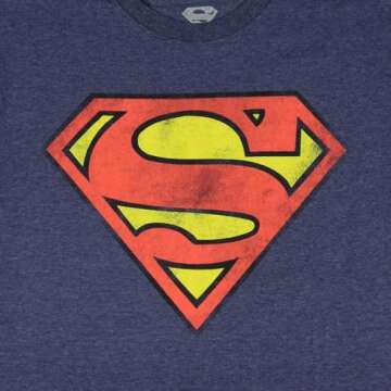 DC Comics Superman Men's Distressed Logo T-Shirt - Iconic Style