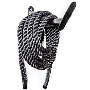 AbraFit® Training Rope Holder, Exercise Rope Holder, Battle Rope Wall Storage Hook