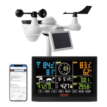 VEVOR YT60234 WiFi Weather Station 7-in-1 - Accurate Indoor Outdoor Weather Monitoring