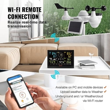 VEVOR 7-in-1 WiFi Weather Station with 7.5" Display