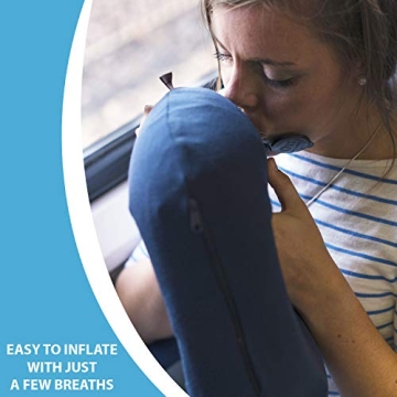 Lewis N. Clark Inflatable Travel Neck Pillow for All Ages