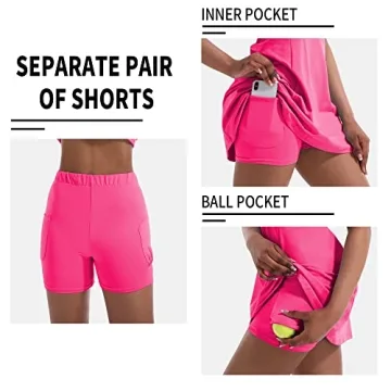 Stylish Tennis Dress with Built in Shorts and Pockets