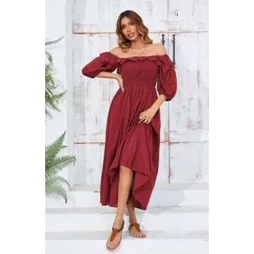 Summer Cotton Ruffled Elegant Backless Dress for Women