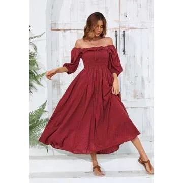 Summer Cotton Ruffled Elegant Backless Dress for Women