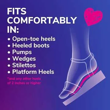 Dr. Scholl's Love Your Heels & Wedges 3/4 Length Insoles, All-Day Comfort for High Heeled Shoes, Relieve & Prevent Shoe Discomfort, Absorbs Shock, Arch Support, No-Show Discreet Insert, 1 Pair