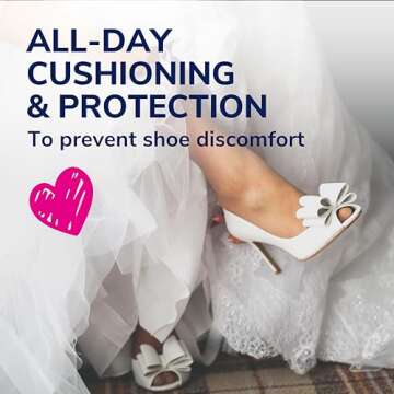 Dr. Scholl's Love Your Heels & Wedges 3/4 Length Insoles, All-Day Comfort for High Heeled Shoes, Relieve & Prevent Shoe Discomfort, Absorbs Shock, Arch Support, No-Show Discreet Insert, 1 Pair