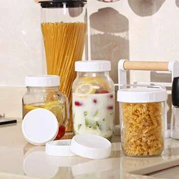 24 Leak-Proof Mason Jar Lids for Kitchen Organization
