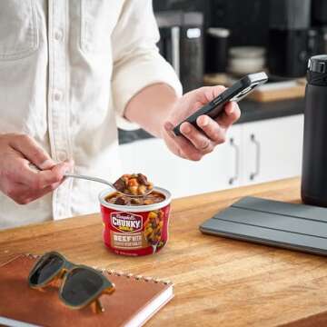 Campbell's Chunky Soup, Beef Soup with Country Vegetables, 15.25 oz Microwavable Bowl