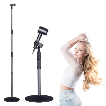 TAYUQEE Adjustable Hands-Free Hair Dryer Stand - 59in Heavy Duty Holder