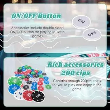 Extguds Roulette Wheel and Craps Set for Game Night Fun