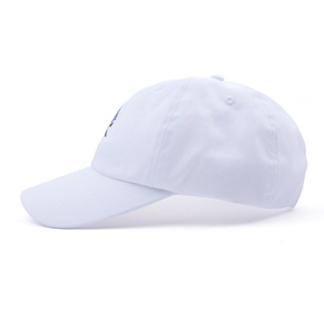 AUNG CROWN Lavender Embroidered Adjustable Dad Hat White