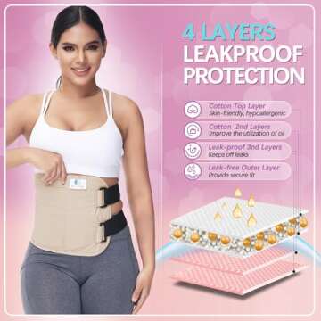 Castor Oil Pack Wrap - Adjustable, Leak-Proof, & Comfortable