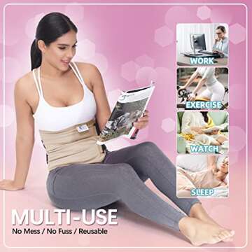 Castor Oil Pack Wrap - Adjustable, Leak-Proof, & Comfortable