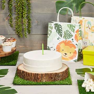 Juvale 4 Pack Non-Slip Artificial Grass Tiles - Easy to Clean Fake Grass for Indoor & Outdoor Use, Safe for Kids & Pets - 12x12-0.25 in